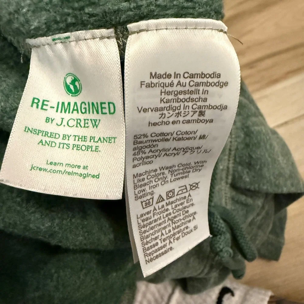 J. Crew Sportswear Green Heathered Fleece Sweat Shorts Mens XL Re-Imagined